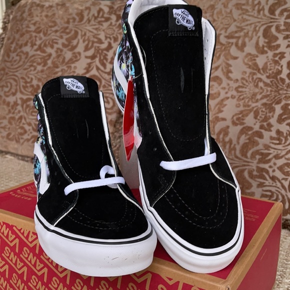 Vans Sk8-Hi Paradise Floral Black/True White Men’s - Picture 8 of 16